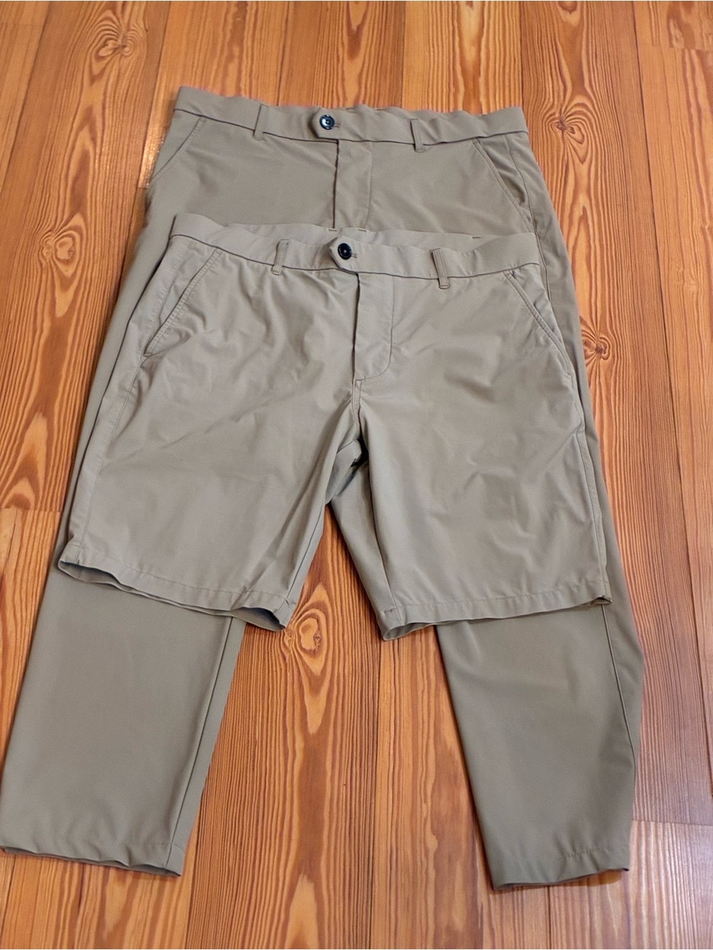 Greyson Khaki Golf Pants & Shorts Set Men’s Chino Performance Bottoms 33/32
33